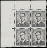 N° 1069A '6,50F Grijs' (Blok Van 4) Met - 1953-1972 Lunettes