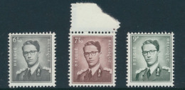 N° 1069A, 1070 En 1073 '6,50 Fr Grijs, 7 - 1953-1972 Brillen
