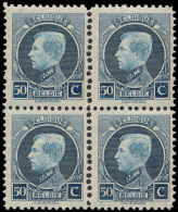 N° 211 D '50c Grijsblauw' (blok Van 4) T - 1921-1925 Kleine Montenez