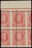 N° 192-Cu '3c Bruinrood' (blok Van 4), M - 1922-1927 Houyoux