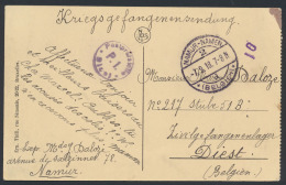 1918, Kriegsgefangensending Namur-Namen - Autres & Non Classés