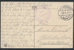 1916, Gekleurde Postkaart Nieuwpoort Met - Andere & Zonder Classificatie