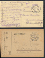 1915, 4 Postkaarten IEPER Met Duitse Vel - Other & Unclassified