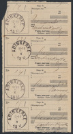 1917, Strook Van 4 Afgifte Bewijzen Van - Autres & Non Classés