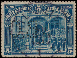 N° 147 '5 Franken' Met Firmaperforatie ' - 1915-1920 Albert I