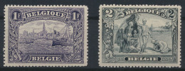 N° 145/46 '1F Violet En 2F Groengrijs', - 1915-1920 Albert I