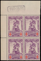 N° 128 '20c Violet' (Blok Van 4) Met Hoe - 1914-1915 Rode Kruis