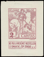 Caritas 1910, Type Montald Gelijnde Acht - 1910-1911 Caritas