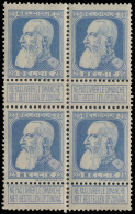 N° 76 '25c Blauw' (Blok Van 4) Met Perfe - 1905 Grosse Barbe