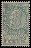 N° 63 '50c Grijs', Zm (OBP € 285) - 1893-1900 Fine Barbe