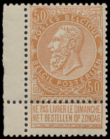 N° 62 '50c Bister' Met Bladboord, Zm (OB - 1893-1900 Thin Beard