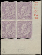 N° 52 '2F Violet Op Lichtpaars' (Blok Va - 1884-1891 Leopoldo II