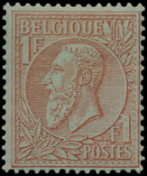 N° 51 '1Fr Roodbruin Op Groen' Hoektandj - 1884-1891 Leopold II