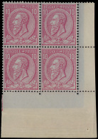 N° 46 '10c Roze Op Blauw' (Blok Van 4) M - 1884-1891 Leopold II