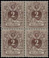 N° 44 '2c Paarsbruin' (Blok Van 4) Zegel - 1869-1888 Lion Couché