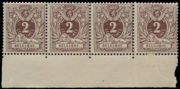 N° 44 '2c Paarsbruin' (Strip Van 4) Met - 1869-1888 Lying Lion