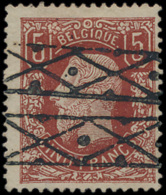 N° 37 '5F Bruinrood' Met 2 Rolstempels, - 1869-1883 Léopold II