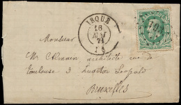 N° 30, Op Briefje Uit PT.193 Isque 16 Me - 1869-1883 Léopold II