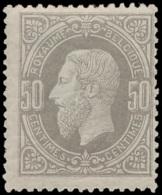 N° 35A '50c Lichtgrijs' Zm (OBP € 850) - 1869-1883 Leopold II