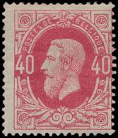 N° 34A '40c Felroze' Gekeurd Brun, Zm (O - 1869-1883 Leopold II