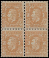 N° 33a '30c Roodoker' (Blok Van 4) W.o. - 1869-1883 Léopold II