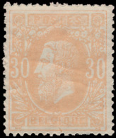 N° 33 '30c Okerrood', Zm (OBP € 250) - 1869-1883 Léopold II