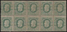 N° 30A '10c Grijsgroen, Tanding 15' (Blo - 1869-1883 Leopoldo II