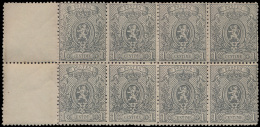 N° 23A '1c Grijs, Tanding 15' (Blok Van - 1869-1888 Lion Couché