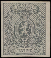 N° 22 '1c Grijs Ongetand' Zonder Gom, Ze - 1869-1888 Lying Lion