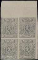 N° 22 '1c Grijs Ongetand' (Blok Van 4) M - 1869-1888 Liggende Leeuw