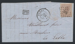 N° 19, Op Mooi Briefje (nummerstempel 30 - 1865-1866 Profil Gauche