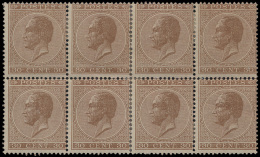 N° 19A '30c Bisterbruin' (Blok Van 8) Me - 1865-1866 Profilo Sinistro