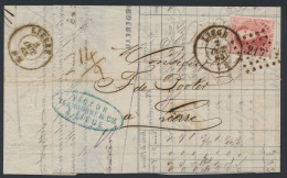 N° 16 B, Op Brief Uit PT. 217 Liège 2 Ok - 1863-1864 Medaglioni (13/16)