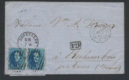 N° 15 (2x), Op Brief Uit P. 24 Bruxelles - 1863-1864 Medallions (13/16)