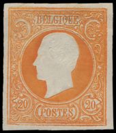 Beeltenis Leopold I 20c, Oranje Reliëfdr - Proofs & Reprints