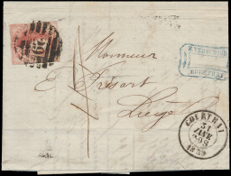 N° 12A, Rondom Goed Gerand, Mooie Brief - 1858-1862 Medallions (9/12)