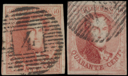 N° 12 En 12A '40c Vermiljoen' Breed Tot - 1858-1862 Médaillons (9/12)