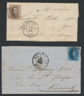 N° 10A En 11A, Op 2 Brieven Uit P. 99 Qu - 1858-1862 Médaillons (9/12)