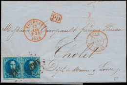 N° 7 (2x), Op Mooie Brief Uit P. 120 Tou - 1851-1857 Medaglioni (6/8)