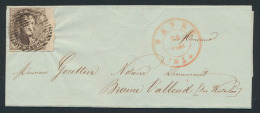 N° 6, Volrandig (met Bladboord) Op Brief - 1851-1857 Medaglioni (6/8)