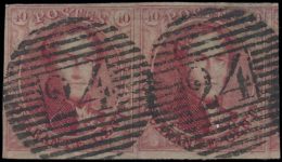 N° 5 '40c Karmijnroze' (in Paar) Beide Z - 1849-1850 Médaillons (3/5)