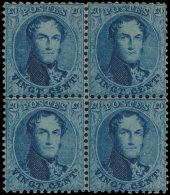 N° 15 Ba '20c Donkerblauw, Tanding 14 1/ - 1849-1865 Médaillons (Autres)