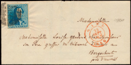 N° 2a 'Lichtblauw' Goed Gerand, Op Brief - 1849 Epauletten