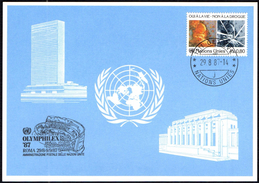 OLYMPIC GAMES - UNITED NATIONS GENEVE 1987 - PARTECIPATION IN WORLD OLYMPIC PHILATELIC EXHIBITION - OLYMPHILEX ´87 - Sommer 1988: Seoul