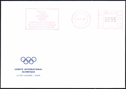 OLYMPIC GAMES -  SWITZERLAND LAUSANNE 1987 - METER / EMA WORLD OLYMPIC PHILATELIC EXHIBITION - OLYMPHILEX ´87 - Sommer 1988: Seoul