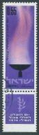 1969 ISRAELE USATO GIORNATA DEL RICORDO CON APPENDICE - T9-7 - Usados (con Tab)