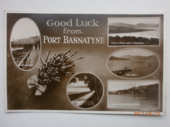 Postcard Good Luck From Port Bannatyne PU Rothsay Bute 1932 To Seghill Multiview My Ref B11326 - Bute