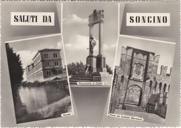 CARTOLINA - POSTCARD - CREMONA - SALUTI DA SONCINO - - Cremona