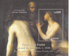 Sierra Leone  Nude Women Painting  By  Francesco Furini  Miniature Sheet  #  93947 - Desnudos