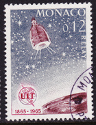 MONACO 1965 IUT Centenary Relay Satellite  (YT 666 ; Mi 800 ) Used - Oblitérés